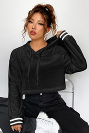 Drawstring Drop Shoulder Long Sleeve Hoodie