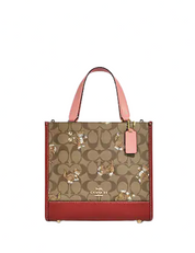 Coach Dempsey Tote 22 In Signature Canvas With Dancing Kitten Print