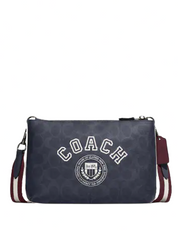 Coach Everett Crossbody In Signature Canvas With Varsity Motif