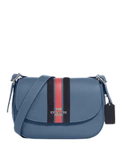 Coach Macie Saddle Bag Varsity Stripe