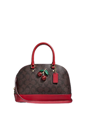 Coach Mini Sierra Satchel in Signature Canvas with Cherry