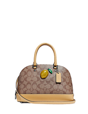 Coach Mini Sierra Satchel in Signature Canvas with Lemon