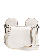 Coach Patricia Saddle in Glove Calf Leather With Mickey Ears