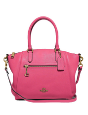 Coach Polished Pebble Leather Elise Small Satchel