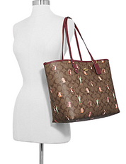 Coach Reversible City Tote in Signature Canvas With Party Animal Print