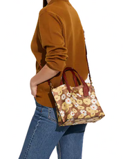 Coach Willow Tote 24 In Signature Canvas With Floral Print