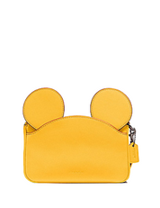 Coach Wristlet in Glove Calf Leather With Mickey Ears