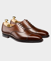 Crockett & Jones Hallam Cap-toe Shoe in Dark Brown