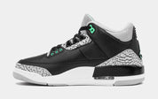 Air Jordan 3 Retro Green Glow Mens Lifestyle Shoes (Black/Green Glow/Wolf Grey/White)