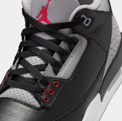 Air Jordan 3 Retro Black Cement Mens Lifestyle Shoes (Black/Fire Red/Cement Grey/Summit White) Free Shipping