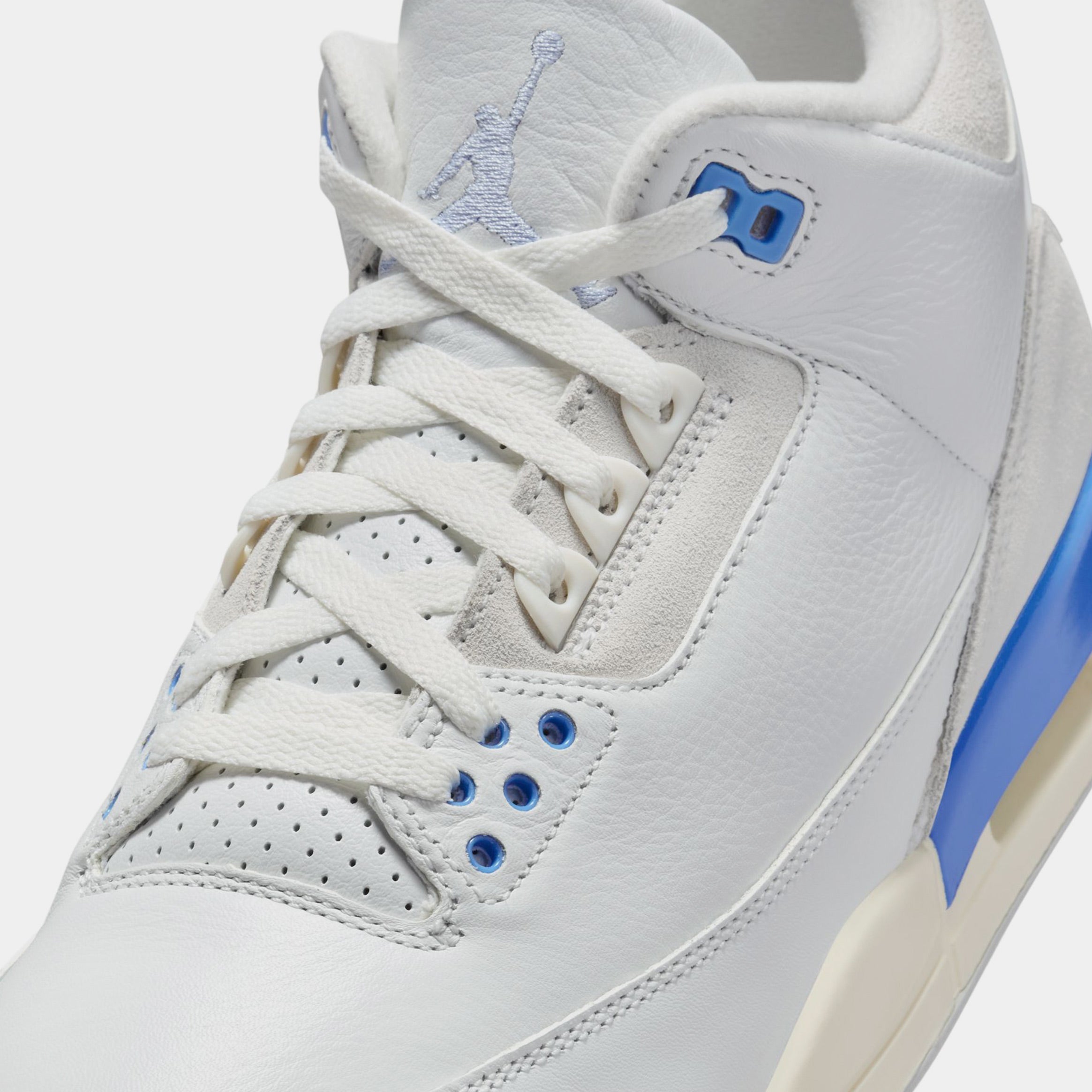 Air Jordan 3 Retro Lucky Shorts Mens Lifestyle Shoes (Summit White/Hydrogen Blue/Legend Blue)