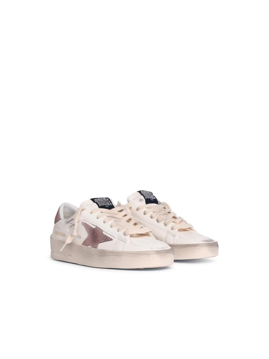 Golden Goose 'Stardan' Cream Leather Sneakers