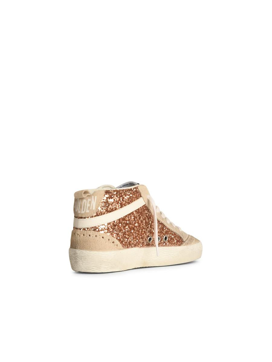 Golden Goose 'Mid Star' Pink Leather Sneakers