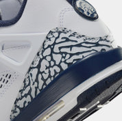 Spizike Low Grade School Basketball Shoes (White/Obsidian/Pure Platinum)