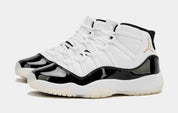 Air Jordan 11 Retro Gratitude Grade School Lifestyle Shoes (White/Metallic Gold/Black)