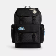 Coach Outlet Sprint Backpack In Signature Canvas With Patches