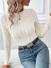 Round Neck Long Sleeve Top