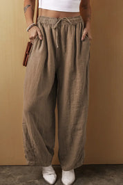 Drawstring Wide Leg Pants