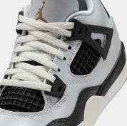 Air Jordan 4 Retro Platinum Gold Preschool Lifestyle Shoes (Pure Platinum/Metallic Gold/Black/Sail)