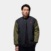 Renegade Zip Up Mens Jacket (Noir/Medium Olive)