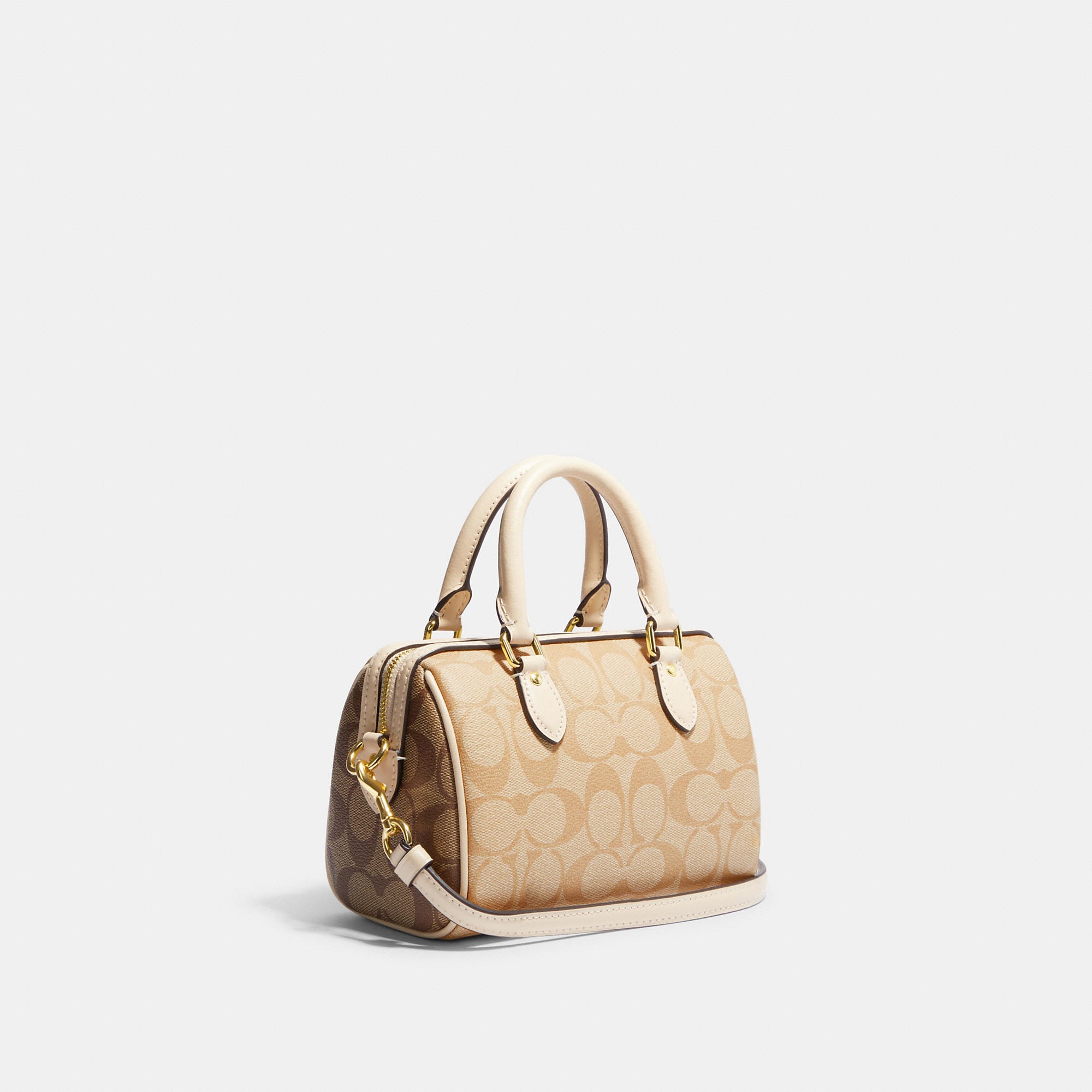 Coach Outlet Mini Rowan Satchel In Blocked Signature Canvas