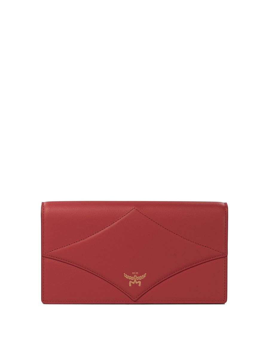 Mcm "Diamond" Leather Shoulder Wallet