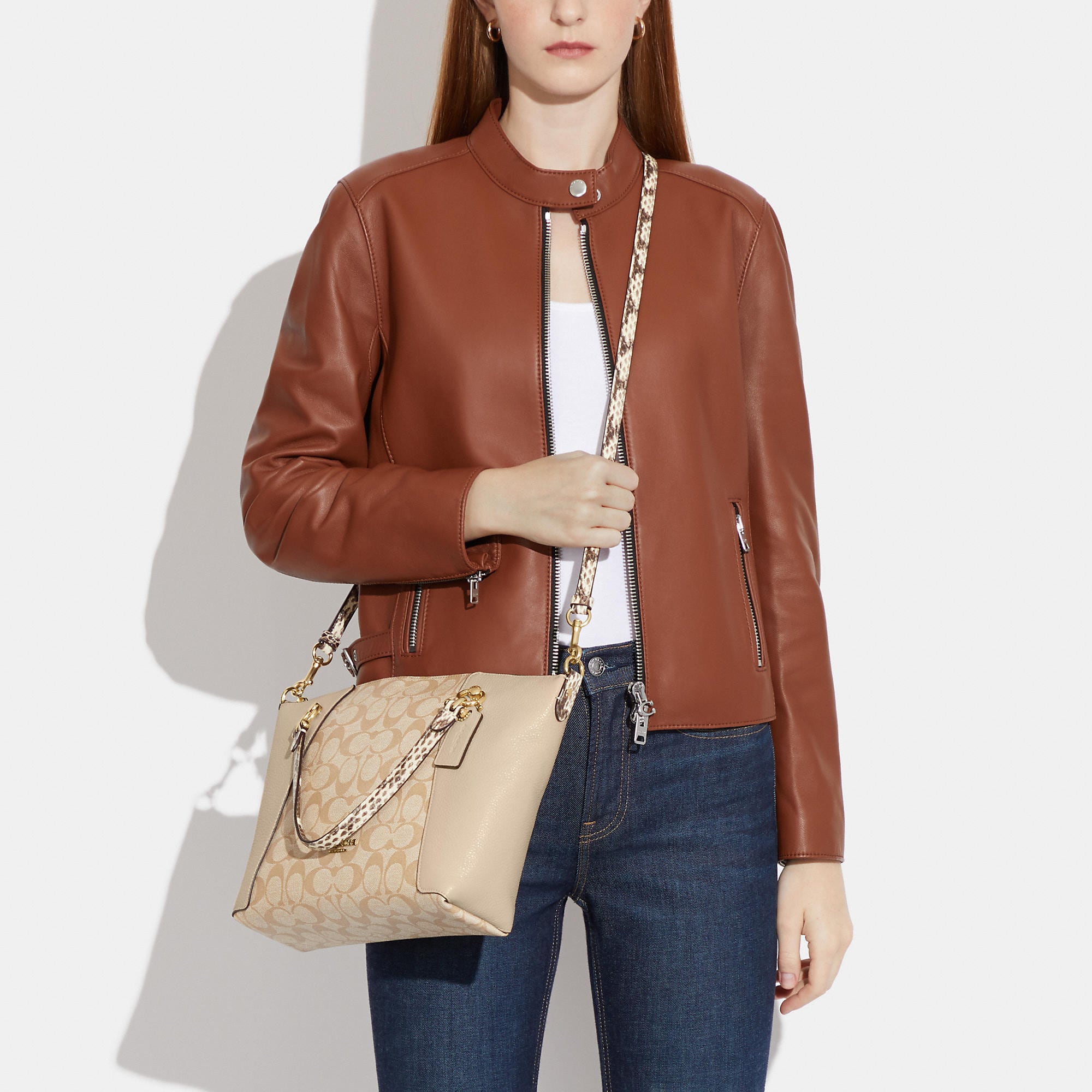 Coach Outlet Kacey Satchel In Colorblock Signature Canvas