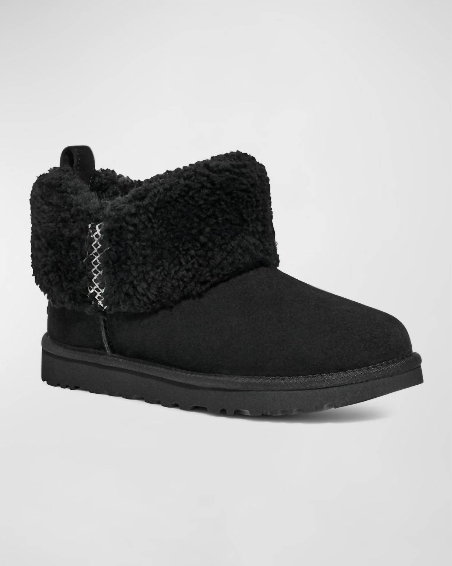 Ultra Mini Braid Boots In Black