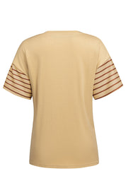 Striped Round Neck Short Sleeve T-Shirt