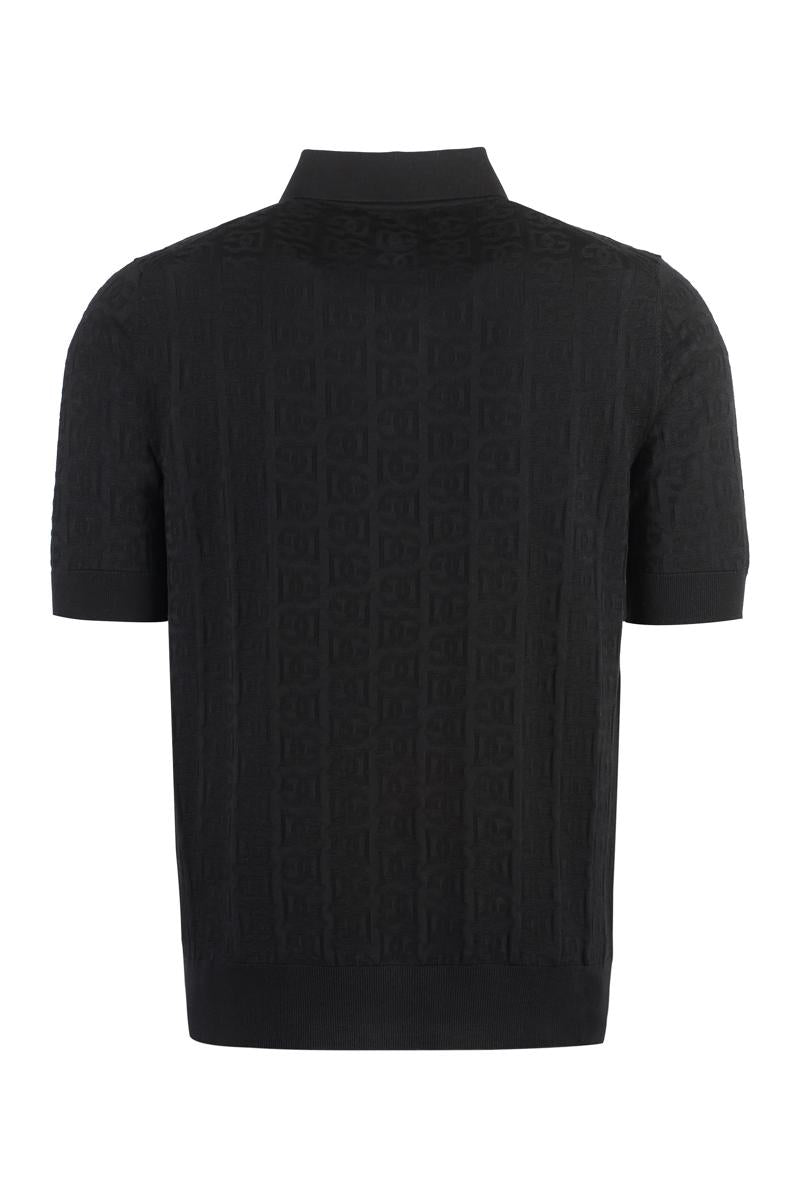 Dolce & Gabbana Jacquard Knit Polo Shirt