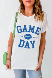 GAME DAY Round Neck Short Sleeve T-Shirt