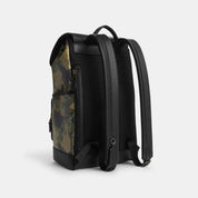 Coach Outlet Track Backpack In Signature Canvas With Camo Print