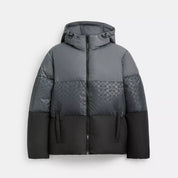 Coach Outlet Colorblock Down Jacket In Recycled Polyester