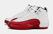 Air Jordan 12 Retro Cherry Grade School Lifestyle Shoes (Cherry/White)