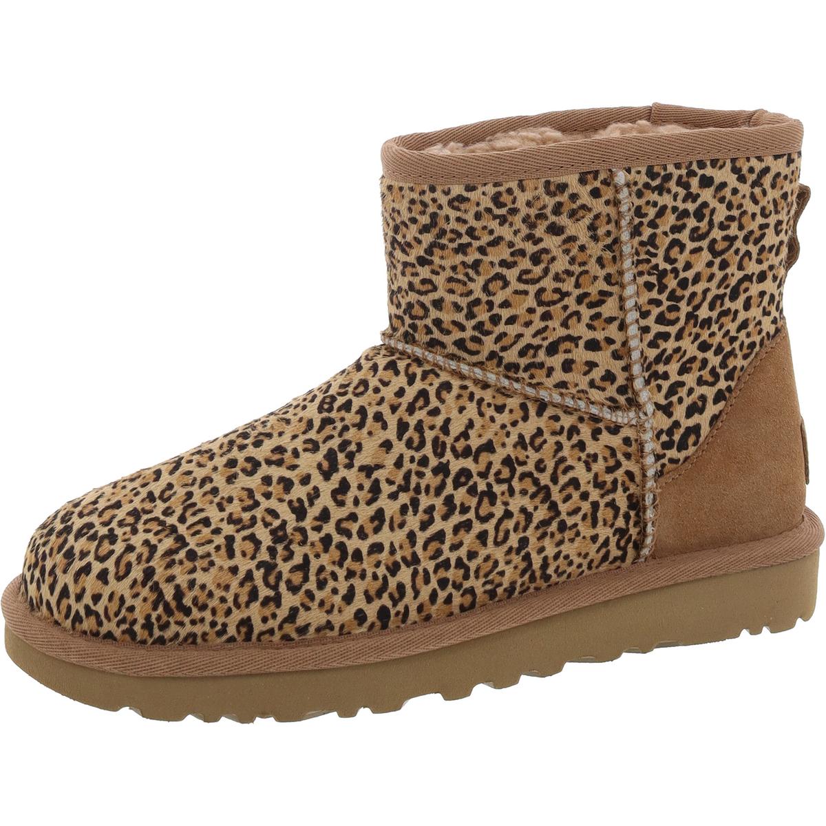 Classic Mini Speckles Womens Faux Fur Lined Calf Hair Booties