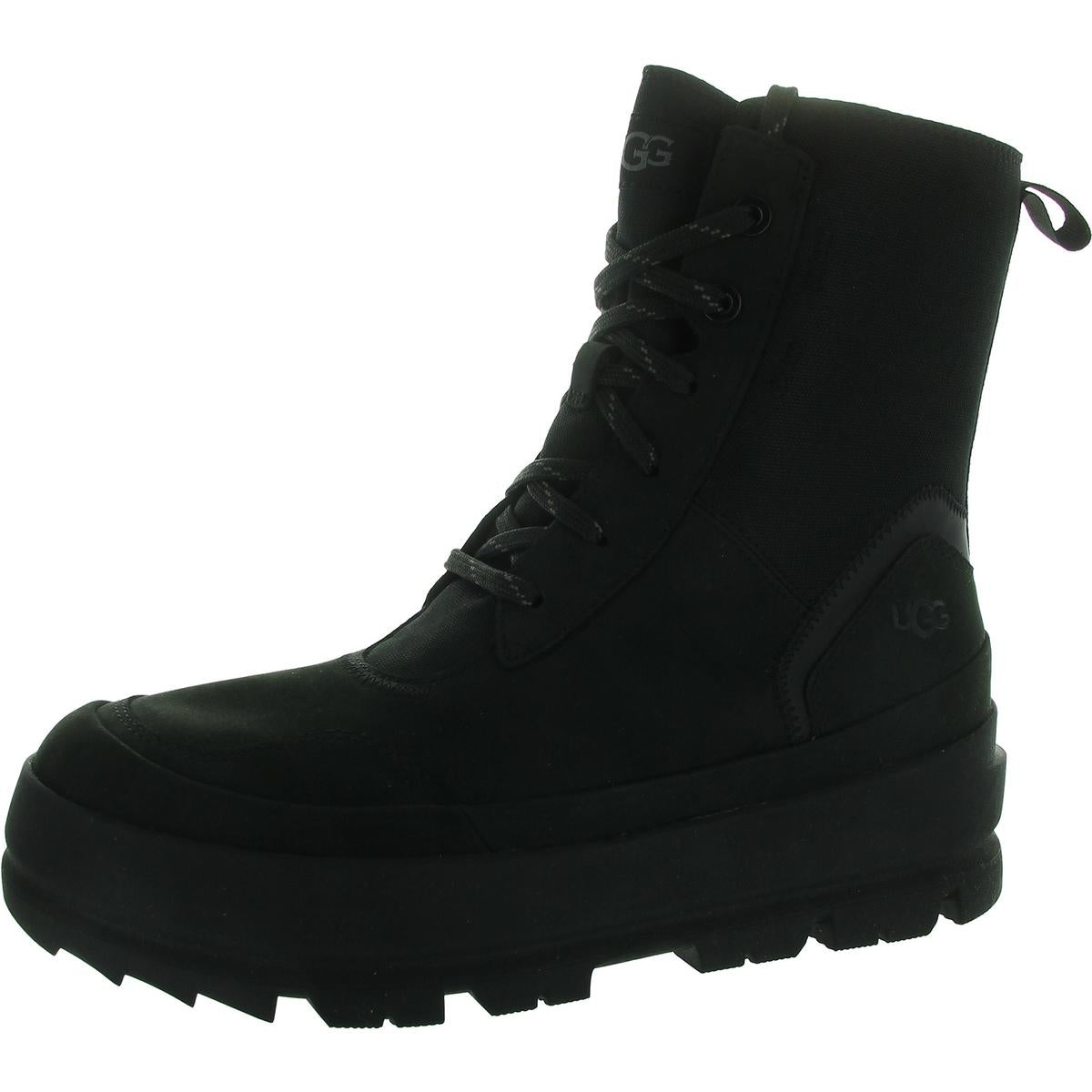 The Ugg Lug Womens Lace-Up Leather Combat & Lace-Up Boots