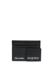 Alexander McQueen Logo Leather Credit Card Case