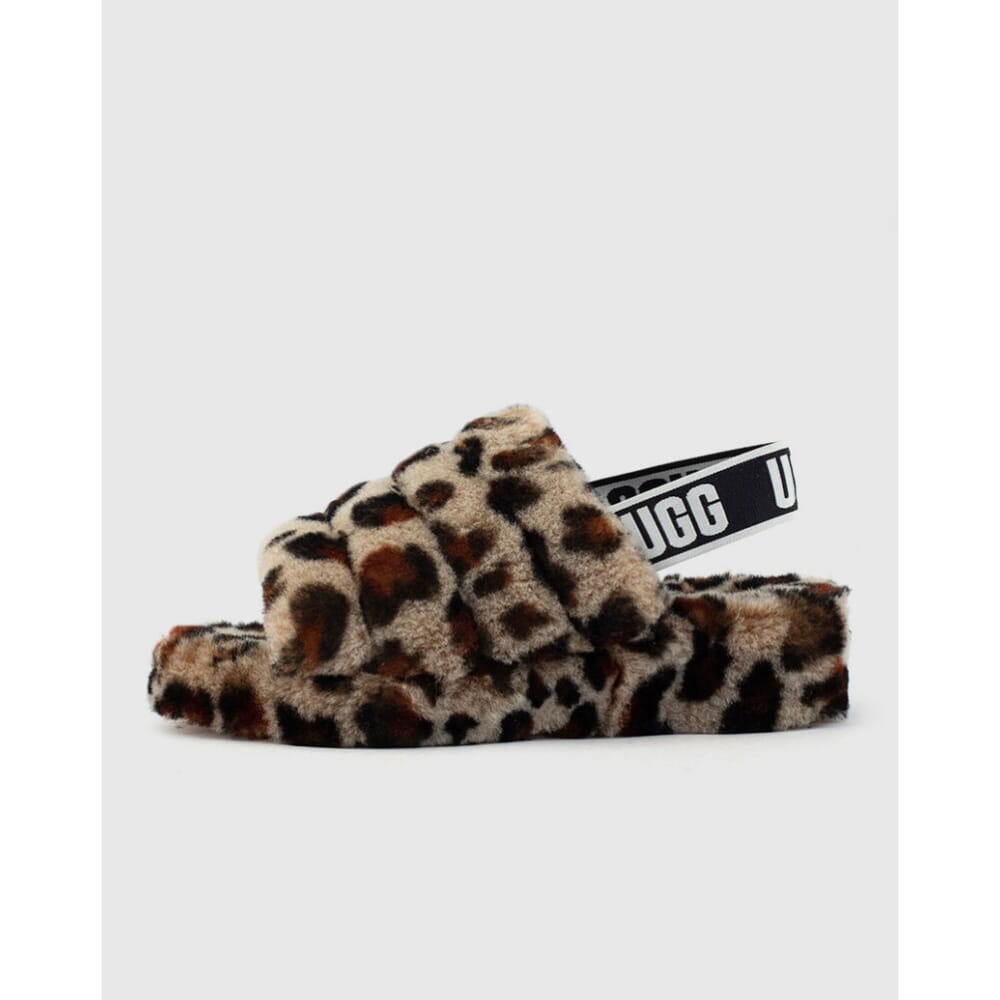 UGG Fluff Yeah Slide Leopard  1106252-AMP Women's