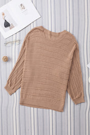 Round Neck Long Sleeve Knit Top