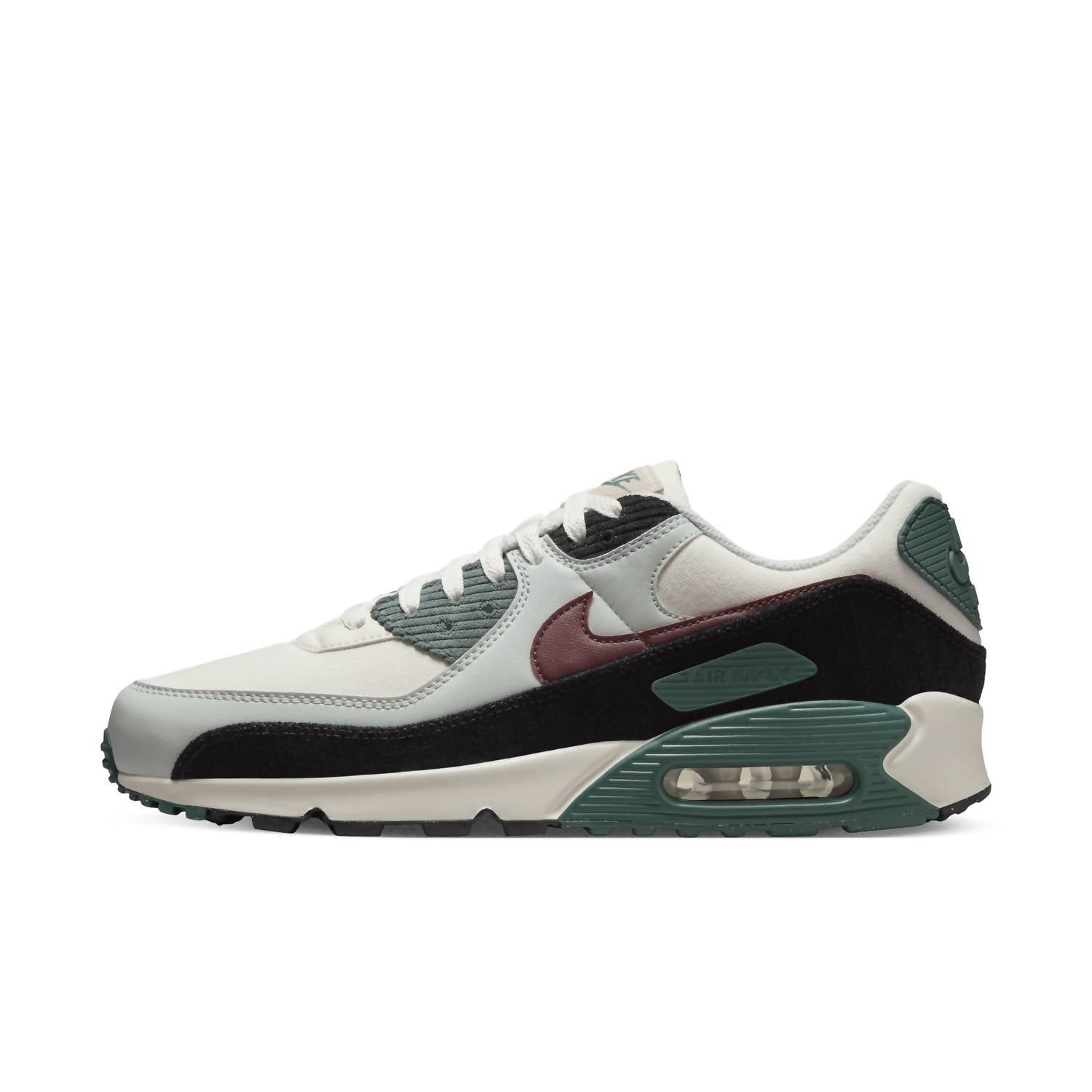 Men's Air Max 90 Premium Sneakers In Phantom/burgundy Crush-Vintage Green