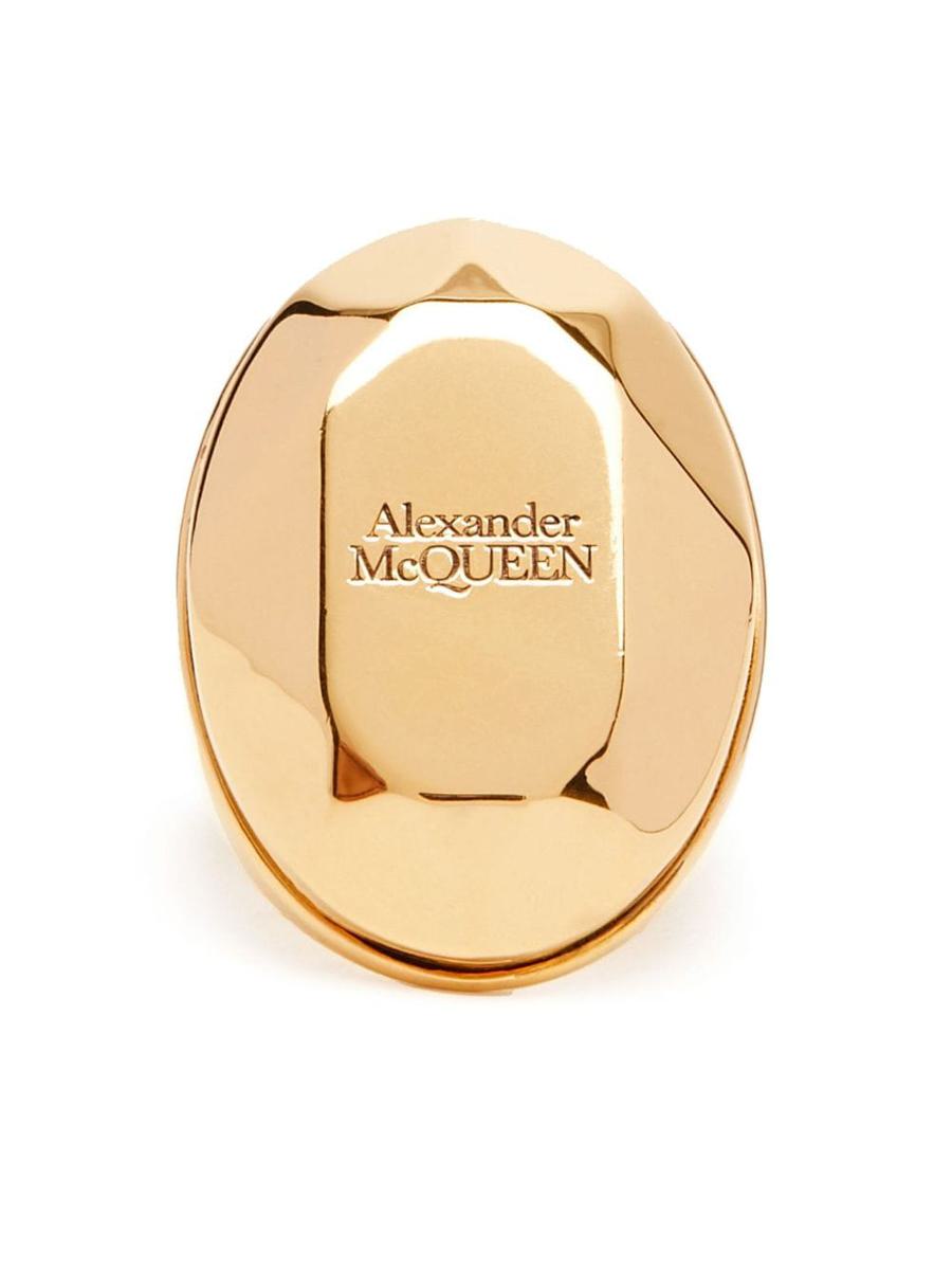 Alexander McQueen Stone Logo Ring