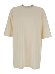 'Jumbo' White Round Neck T-Shirt In Cotton Man