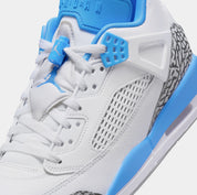 Spizike Low UNC Mens Basketball Shoes (White/Wolf Grey/Anthracite/University Blue)