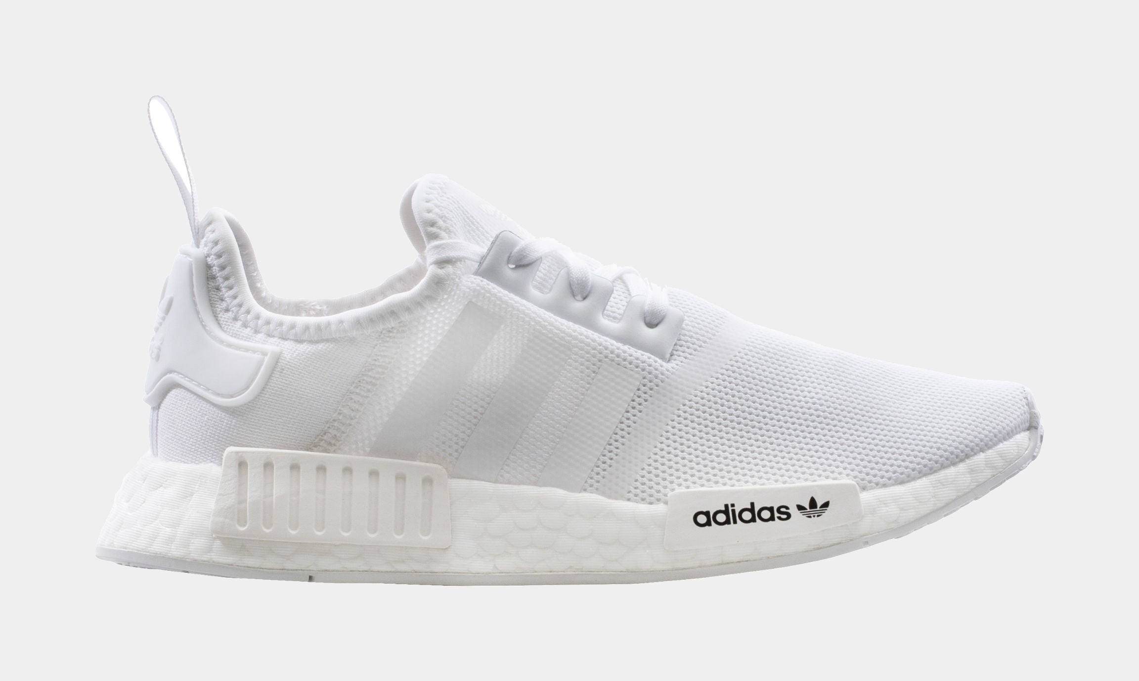 NMD R1 Grade School Running Shoe (White)