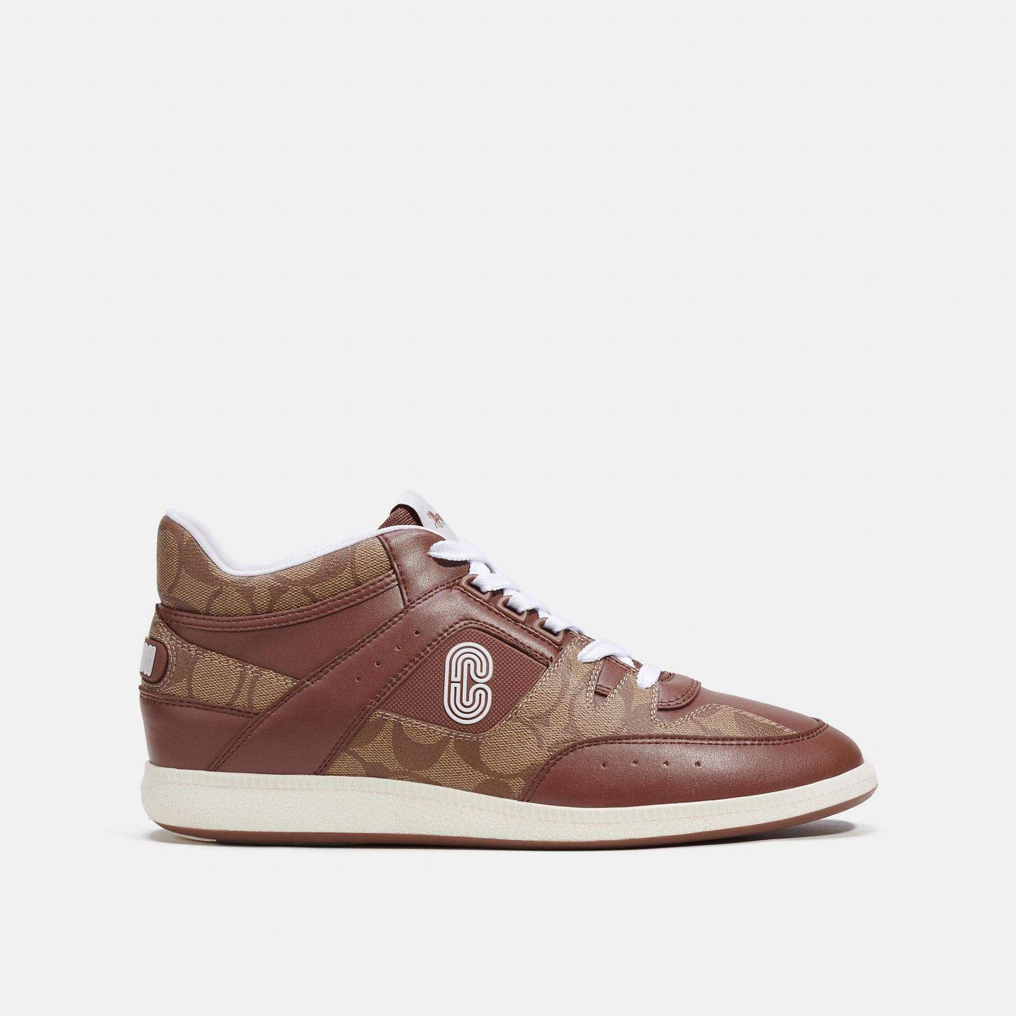 Coach Outlet Mid Top Sneaker In Signature Canvas