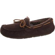 Dakota Womens Suede Shearling Lined Moccasin Slippers