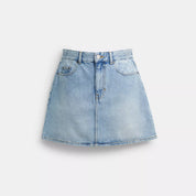 Coach Outlet Denim Mini Skirt