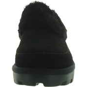 Tizzey Womens Suede Faux Fur Lined Scuff Slippers