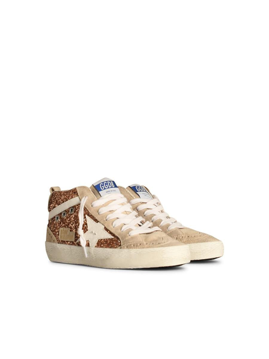 Golden Goose 'Mid Star' Pink Leather Sneakers