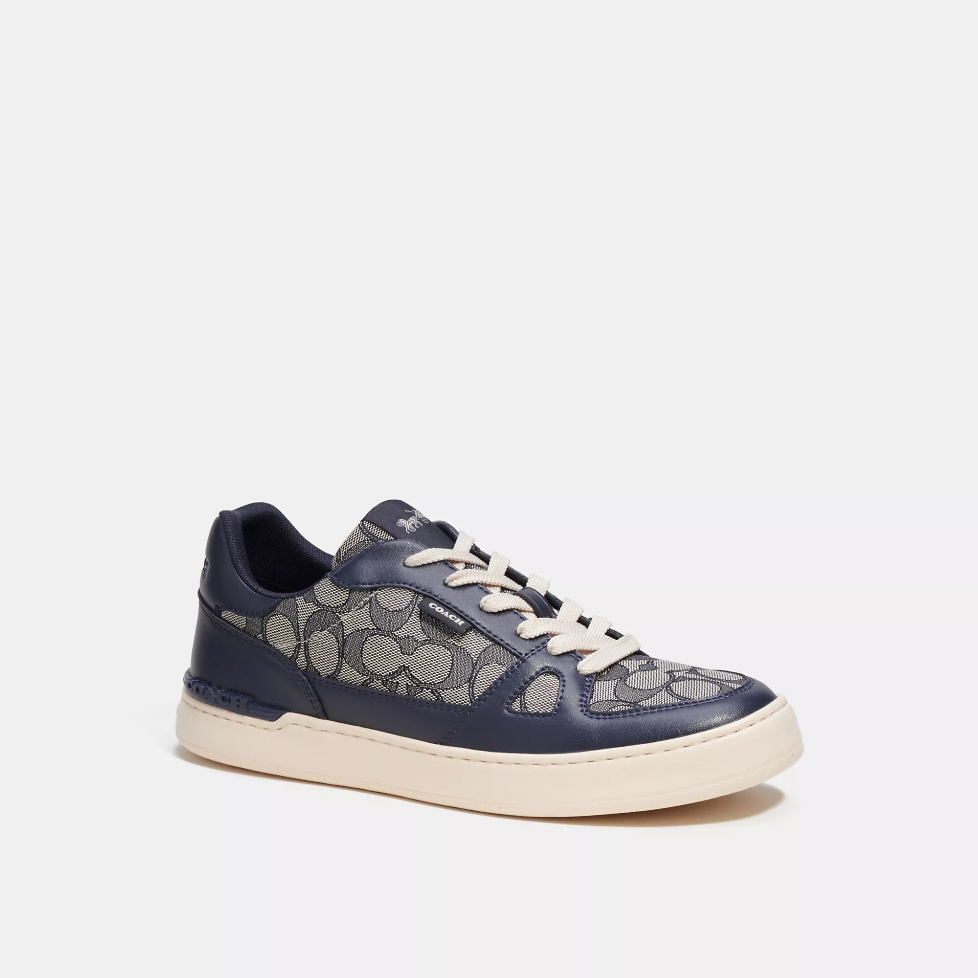 Coach Outlet Clip Court Sneaker In Signature Jacquard